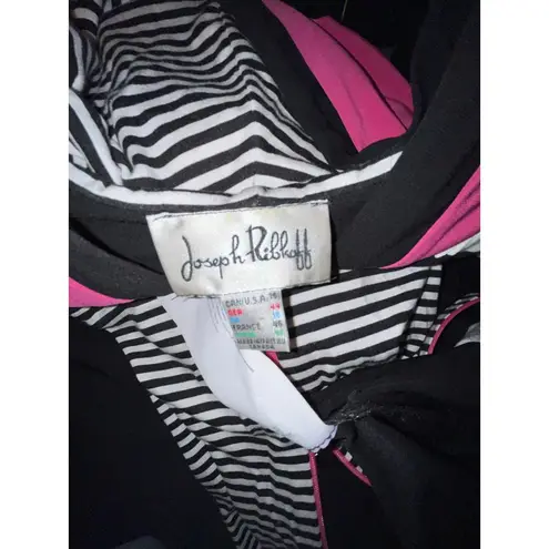 Joseph Ribkoff  striped zip up hoodie, size XS Small, vintage