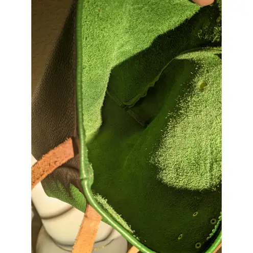 The Boho Gypsy Green Leather Crossbody / Shoulder Bag