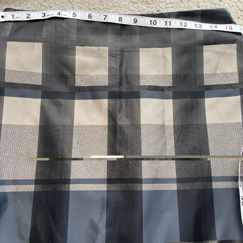 Studio M Plaid Holiday Miniskirt 6P Grunge Cocktail Festive Sparkly beige green