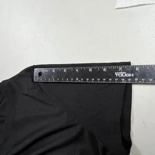 Black Ribbed Knit Dress Short Sleeve Crew Neck Casual Everyday XL SEE DESCRIPTI