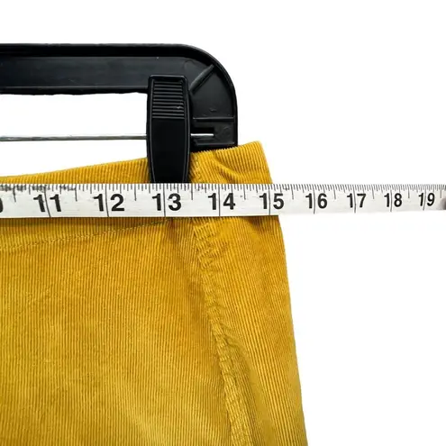 Toad & Co Mini Skirt Womens 2 Golden Cruiser Corduroy Button Front Retro Preppy