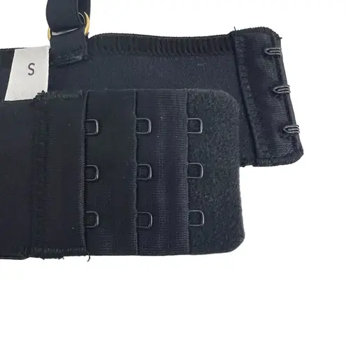 Lively Long Line Lace Bralette Deep V Neck Unpadded Small Black