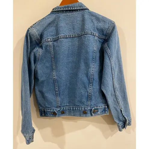 Jordache Vintage 100% Cotton Medium Wash Denim Jean Jacket Blue Women's Size 16