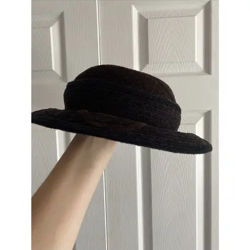 Diane Harty Miillinery Vintage Colorado Brown Chenielle Brim Hat Derby Quiet Lux