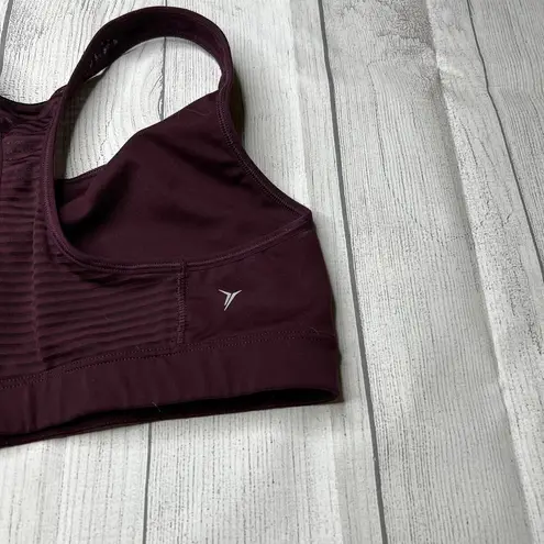 Old Navy  Maroon Burgundy Medium Supprot Full Coverage Sports Bra Athletic Sz M