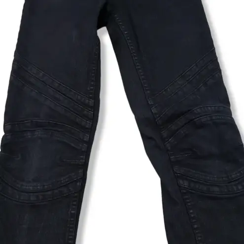 Dr. Denim Jeans Makers Size 29 27x30 Denise 101 Skinny Jeans Moto Ankle Zip Black Denim Pants