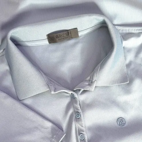 G/FORE Womens Tech Nylon Ribbed Golf Polo Size M Blue Performance Activewear Blue Size M