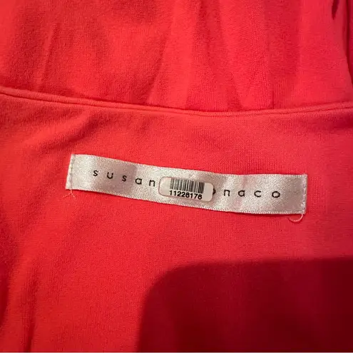 Susana Monaco RTR Coral Pink 3/4 Cold Shoulder Sleeve Top Sz XS