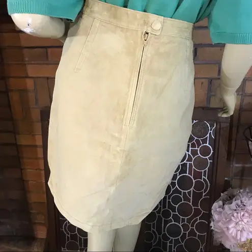 Hunt Club BEIGE GENUINE SUEDE SKIRT (18)