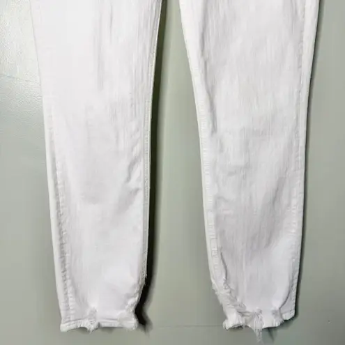 MOTHER Denim MOTHER The Lace Up Dazzler Ankle Chew Jeans Almost Innocent White Size 29