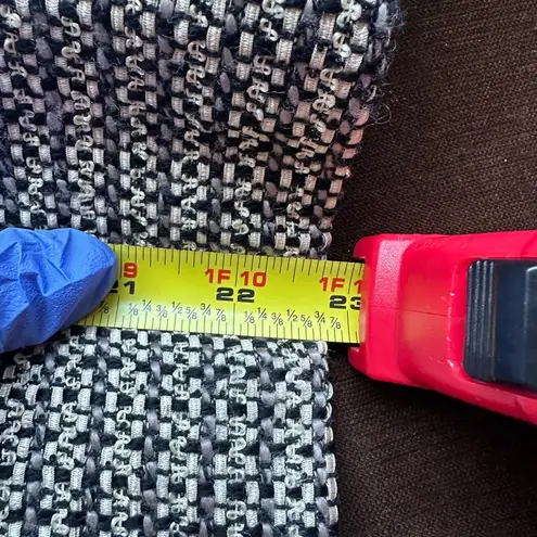 Coldwater Creek Brown Beige Black Wool Blend 2 Button Jacket Sz M Hook Closure.