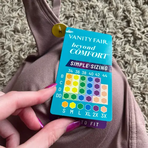 Vanity Fair NWT! Wireless Bra Soft Smoothing Chocolate Brown Size Medium