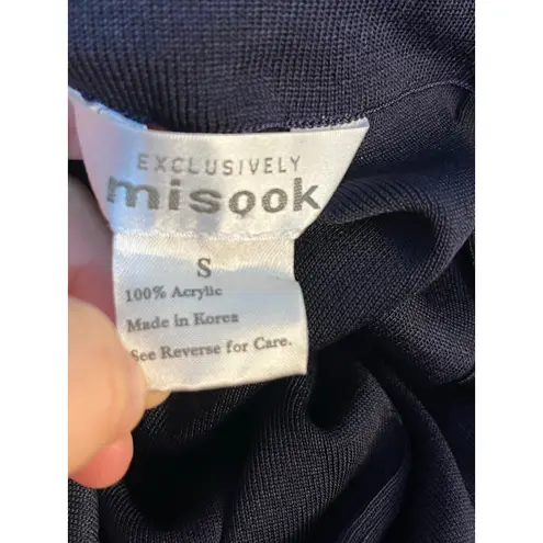 Misook Exclusively Pull On Skirt Small Navy Peplum Hem Office Academia Preppy