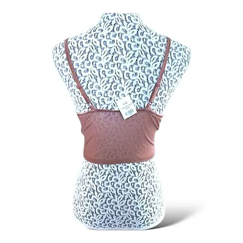 Bozzolo Lace Bralette Camisole Cheetah Animal Brown Size Large New NWT