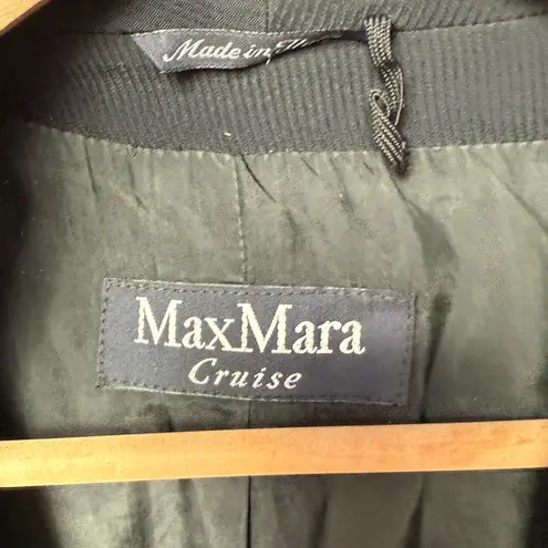 Max Mara Cruise Classic Suit Jacket in Black Size 10