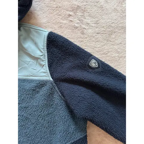 Kuhl Women's Prism Fleece Sweater Jacket Coat Blue Colorblock Size Large