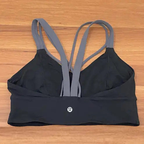 Lululemon Pushing Limits Bra in Black/Titanium Size 8