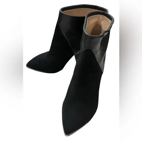 IRO Black Heeled Boots with Cone Heel and Asymmetrical Cut