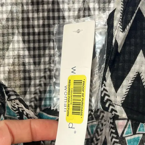 Westbound Woman Black Printed Western Style Shirt Size 3X. NEW