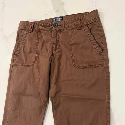 Ralph Lauren Y2K Polo Jeans Company Low Rise Cargo Capri Pants Women's 8 Brown