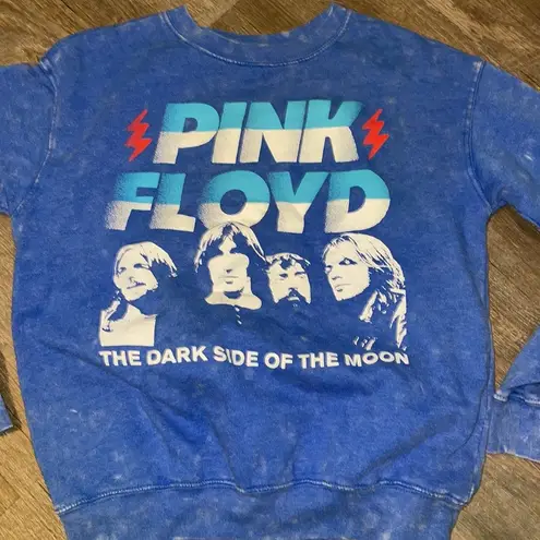 Pink Floyd Blue Stone wash Tie Dye Sweatshirt Dark Side of the Moon size XS