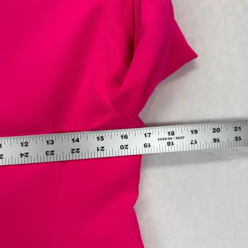 L'Agence Hot Pink Blazer Fitted One Button Career Jacket Size 2