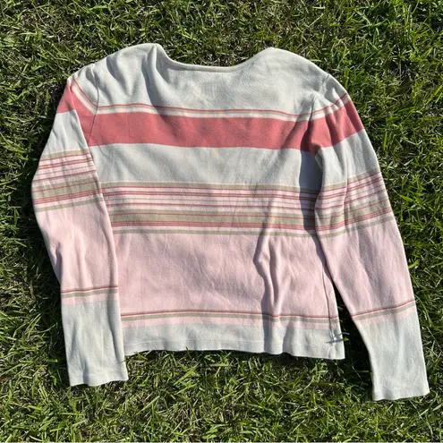 Covington Striped Pink and White Long Sleeve Top