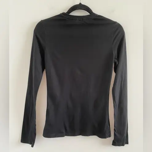 James Perse Black Long Sleeve Crewneck T-Shirt Size 2 (Medium) Minimalist