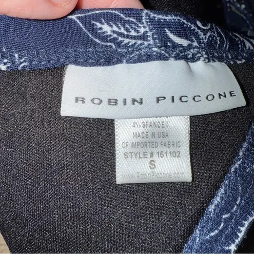 Robin Piccone Bandana Print Bikini Top Women's Size Small Tie Back Swimwear