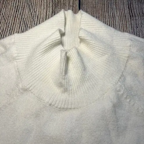 Aerie Offline Colorblock Mock Neck Sweater Pullover Blue White Womens L Cozy Size undefined