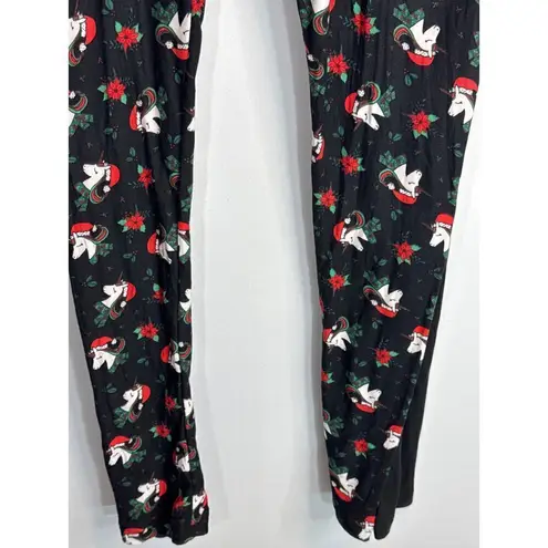 Just One Christmas Holiday Theme Plaid Leggings 2 Pcs Women's Medium NWT Black