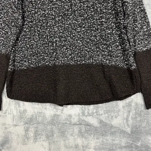 Lilla P Turtleneck Cowl Neck Chunky Knit Sweater Black Size M
