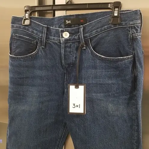 3x1 💕💕 Straight Crop Fringe Jean Button Fly High Waisted Cropped ~ Lima 27 NWT