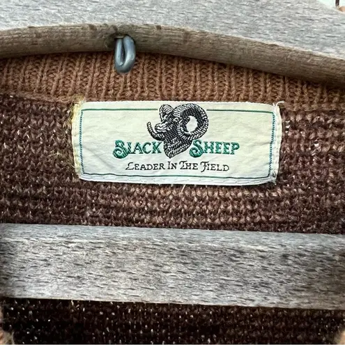 Vintage 80s Black Sheep Leader in the Field brown camo knit crewneck sweater Size M