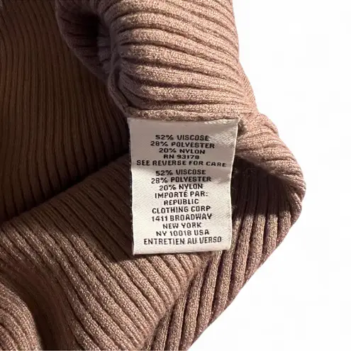 Magaschoni Brown Ribbed Knit Midi Dress (Size L)