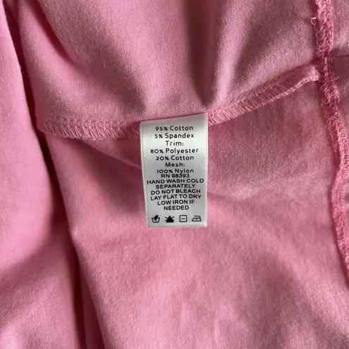 Lilly and Van Woman's Medium Lime Bubblegum Pink 3/4 Sleeve Tunic Dress Summer