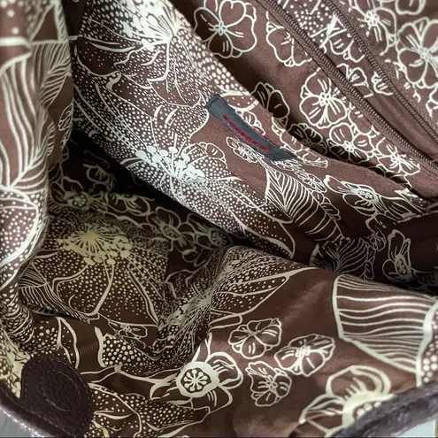 Hobo Brown Woven Slouchy Shoulder Bag Rosette Boho Brown