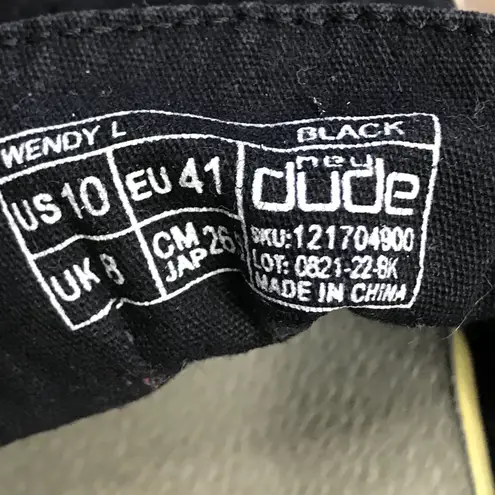 HEYDUDE Black Wendy Slip On Shoes Women's Size 10 EU 41 Casual Cotton Comfort