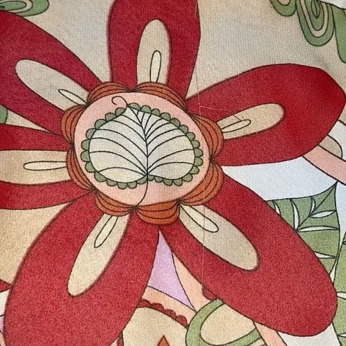 Bisou Bisou Floral Geometric Sleeveless Blouse L