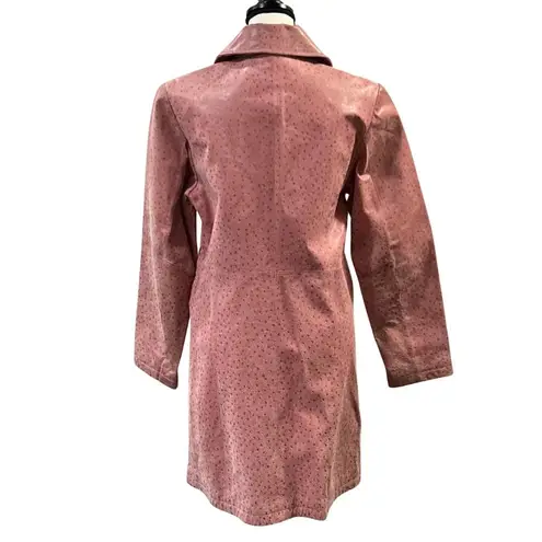 B Lucid Women's Vintage Pink Leather Jacket Size M Size M