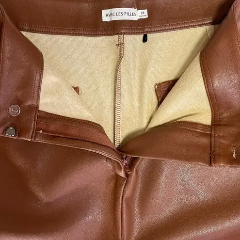 Avec Les Filles ANTHROPOLOGIE Women’s Davina Faux Leather Shorts