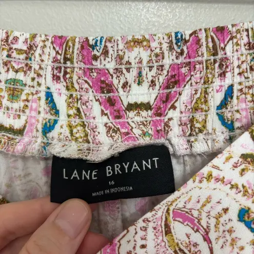 Lane Bryant  Pull-On Flowy Wide Leg Geometric Print Pants - Size 16