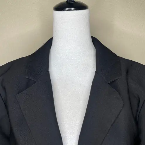 Madden Nyc Women's Black Cropped Silver Button Accent Blazer Occasion XL