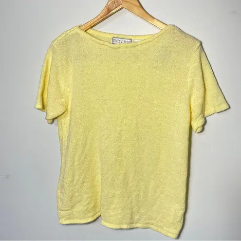 Emily Rose Vintage Y2K Butter Yellow Knit Top Women’s size large