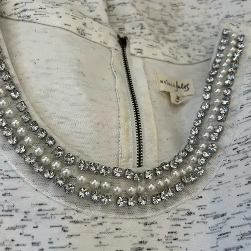 Maison Jules Short-Sleeves A-Line White Dress Size Medium