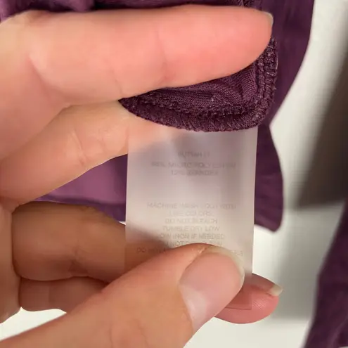 Title Nine Purple Abstract Print Long Sleeve Athletic Top Women's Size L