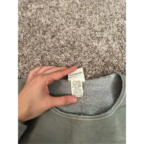 Vintage Looney Tunes Graphic Sweatshirt Pullover Boxy Cut Off M US Made Retro Green Size M