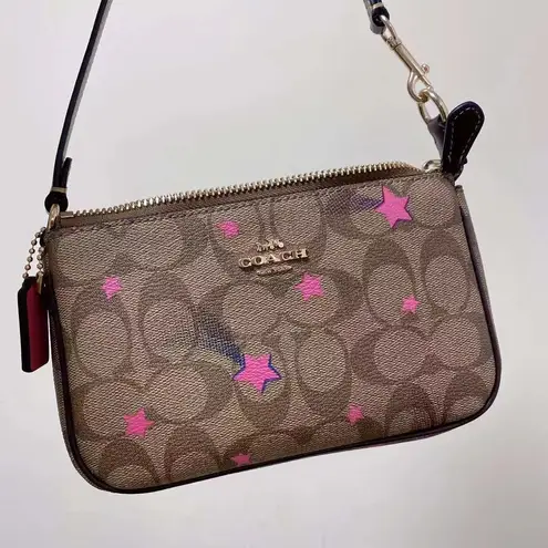 Coach  C7294 Nolita 19 In Signature Canvas With Disco Star Print In Khaki Multi