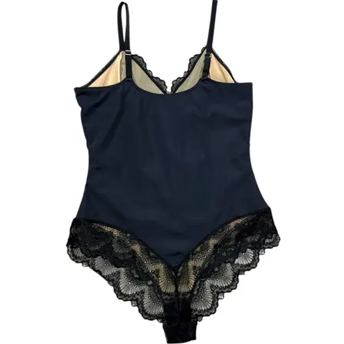 Pinsy Sculpting Lace Shapewear Bodysuit Black Size Large EUC