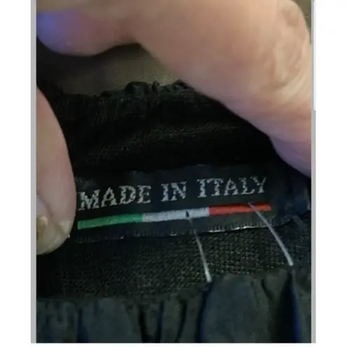 Pinto Ranch Silk Tank Top Womens Black Western Made in Italy Ajah Size Medium